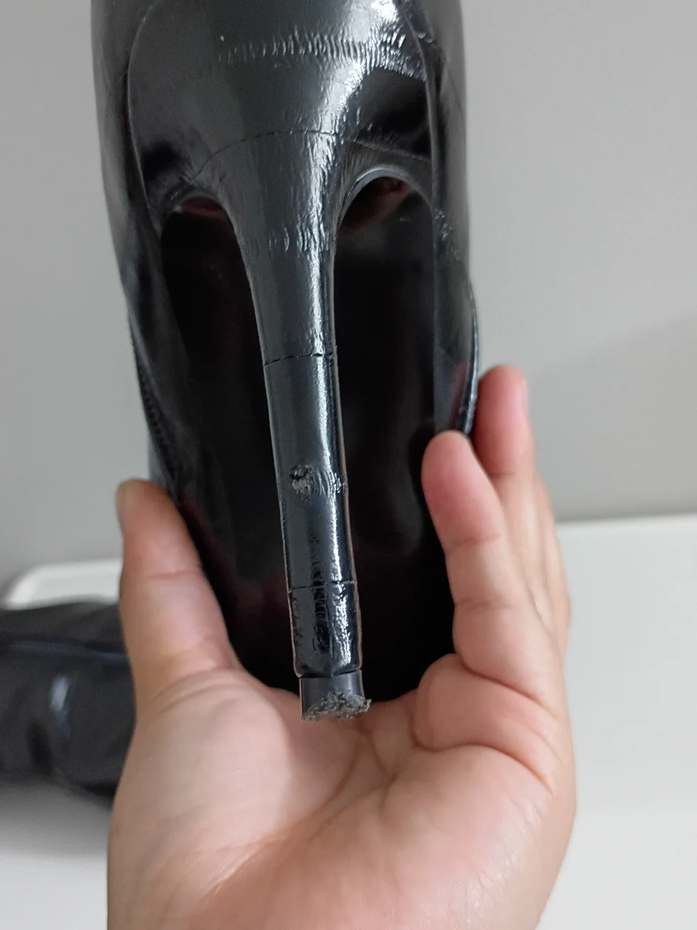 Steve Madden Black Patent Over-the-Knee Stiletto Boots